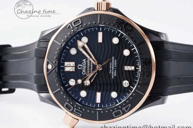 0521 Stretchable Seamaster Diver 300M ORF 1:1 Best Edition Black Ceramic Black Dial on Black Rubber Strap A 7794